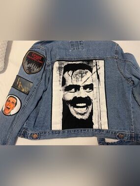 Custom Jean jacket. Patches are all sewn on and hand picked out.